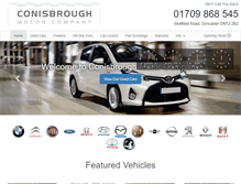 Tablet Screenshot of conisbroughmotorcompany.co.uk